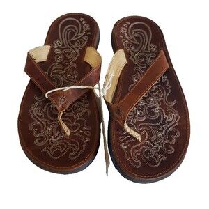 Olukai Paniolo Women’s Premium Leather Sandals size 8